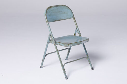Silla plegable azul