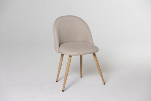 Silla beige terciopelo